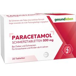 Eine Packung Paracetamol Schmerztabletten 500 mg für Fieber und Schmerzen.
